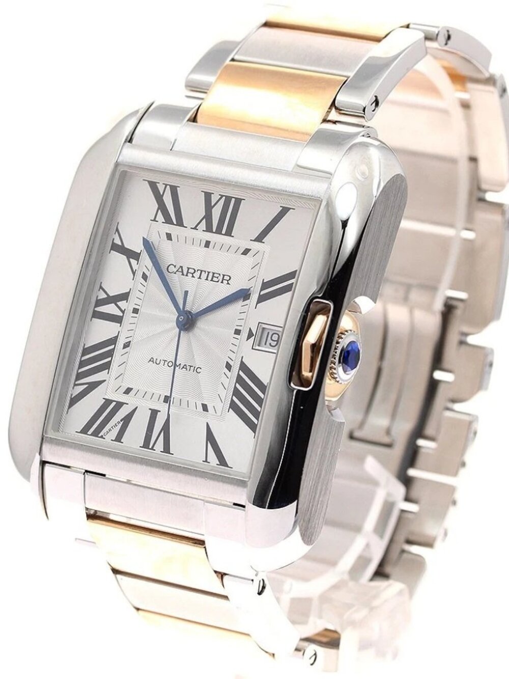 CARTIER Tank AnglaiseXL W5310006 Date 2 tone Automatic Men's Watch_849521